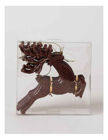 Harvest Christmas 6 pk Reindeer Ornaments 12cm in Brown