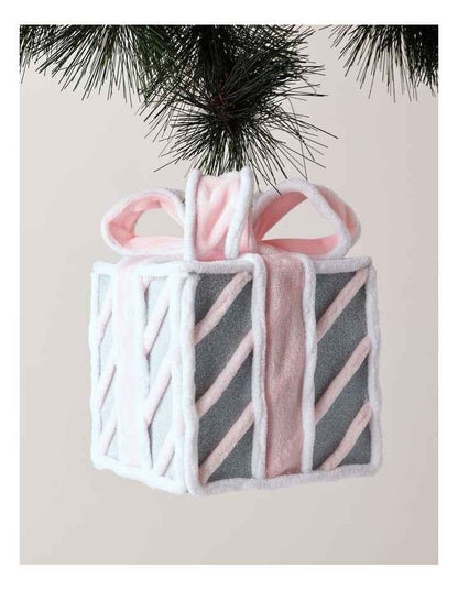 Candyland Christmas Present Ornament 15cm in Pink/Blue