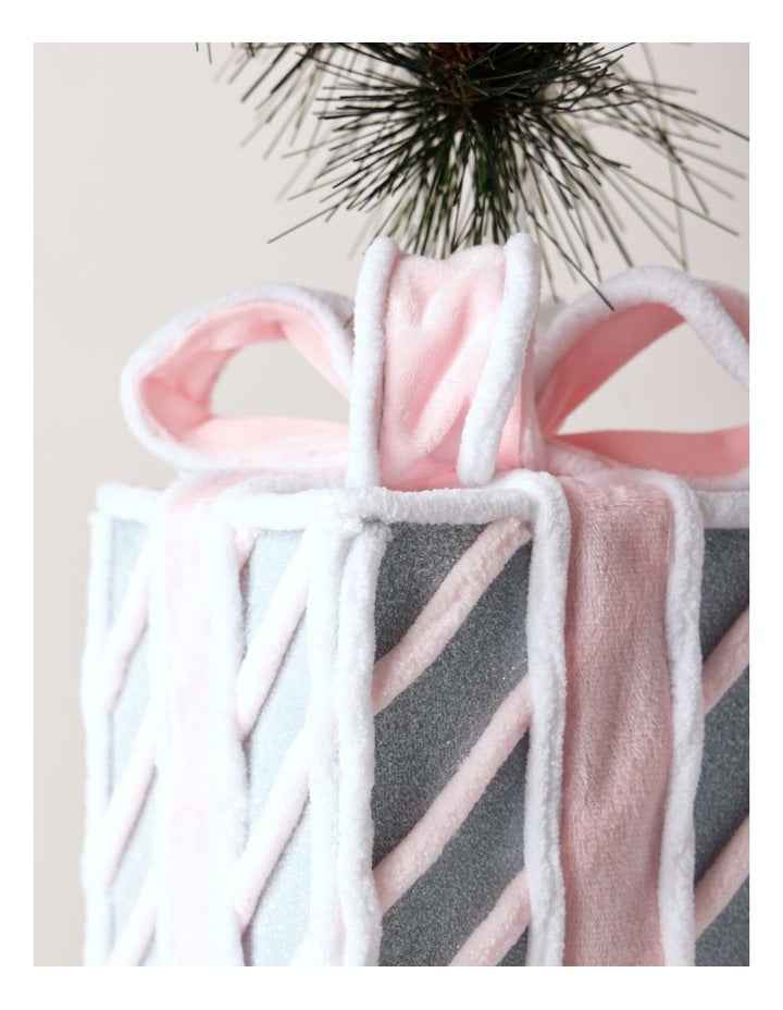 Candyland Christmas Present Ornament 15cm in Pink/Blue