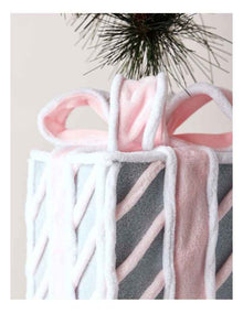 Candyland Christmas Present Ornament 15cm in Pink/Blue