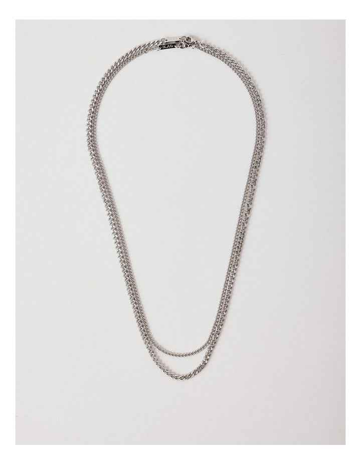 Double Chain Necklace in Silver