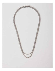 Double Chain Necklace in Silver