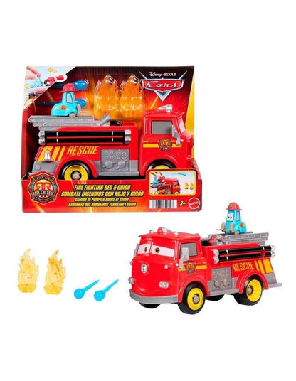 Disney and Pixar Cars Radiator Springs Race & Rescue Fire Fighting Red & Guido & Accessories