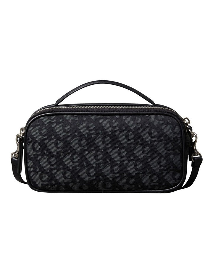 Monogram Camera Crossbody Bag in Black Denim