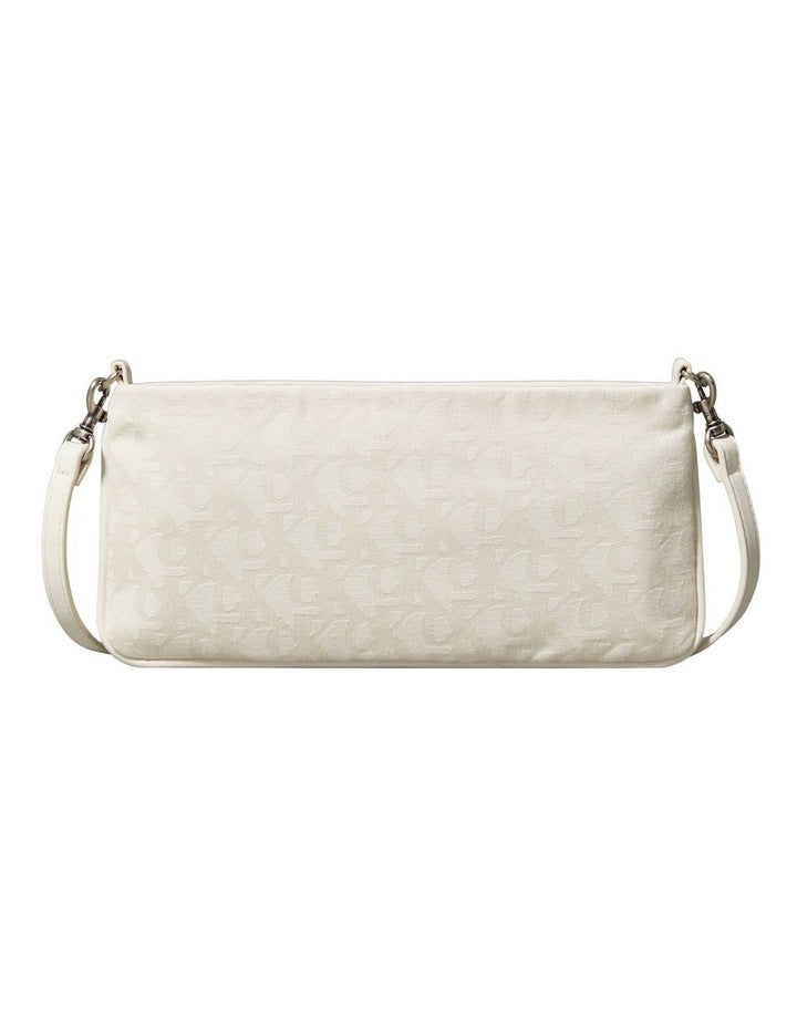 Logo Small Shoulder Bag in Cream