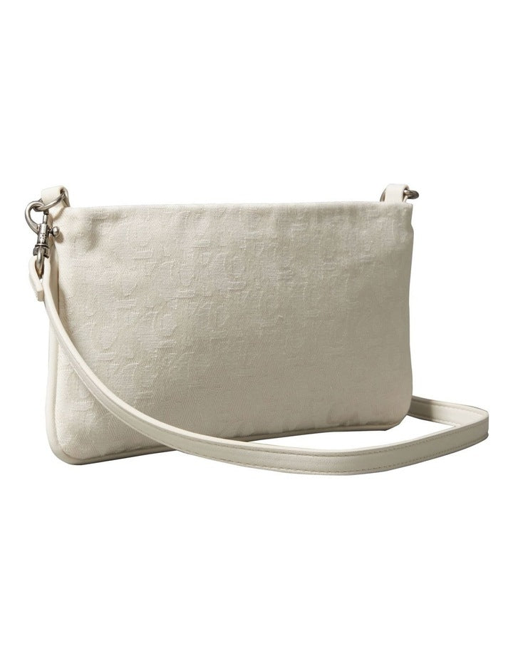 Logo Small Shoulder Bag in Cream