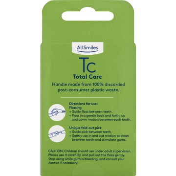 All Smiles Total Care Recycled Plastic Flossers 50 pack
