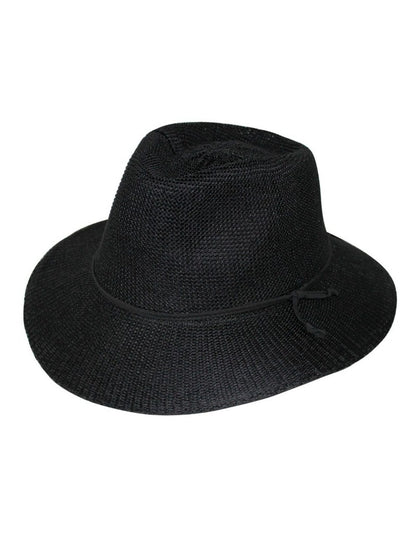 Jacqui Wash & Wear Mannish Hat in Black