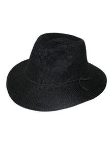 Jacqui Wash & Wear Mannish Hat in Black