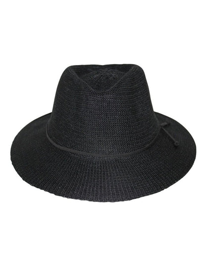 Jacqui Wash & Wear Mannish Hat in Black