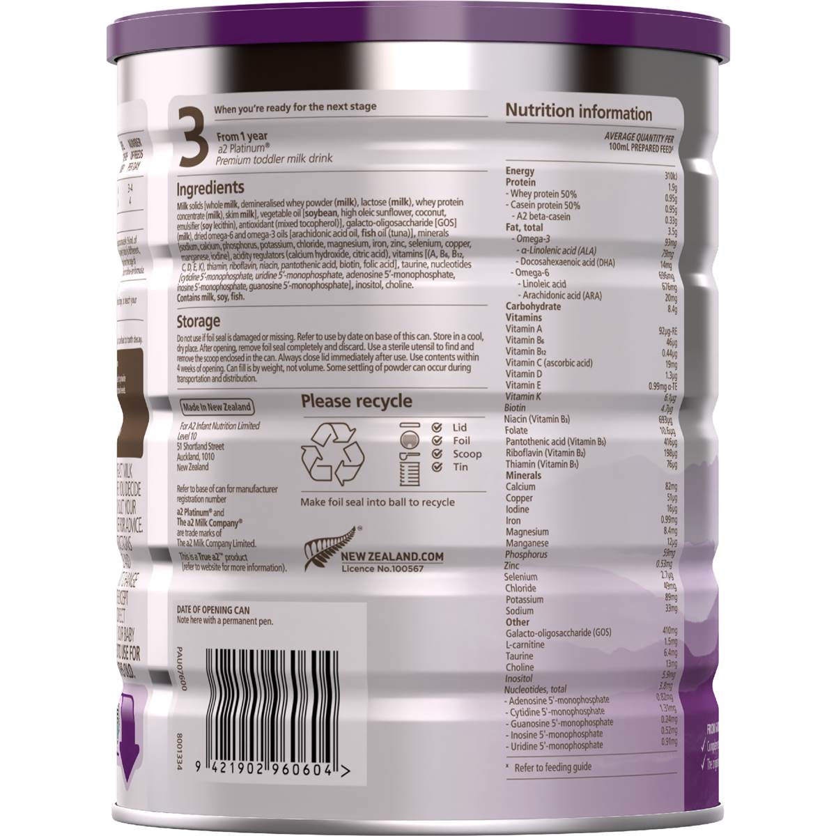 A2 Platinum Follow On Formula Stage 2 900g