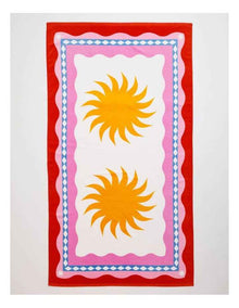 Le Soleil Printed Velour Beach Towel in Multi