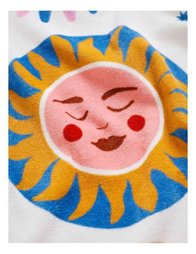 Celestial Printed Velour Beach Towel in Multi