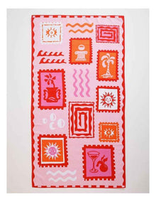 Stamp Sand Free Beach Towel in Multi