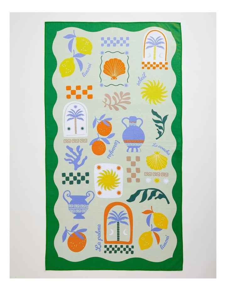 Summertime Sand Free Beach Towel in Multi