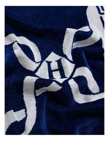 Monogram Beach Towel in Navy