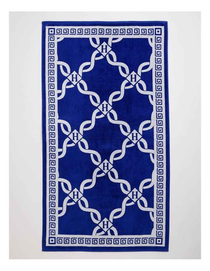 Monogram Beach Towel in Blue