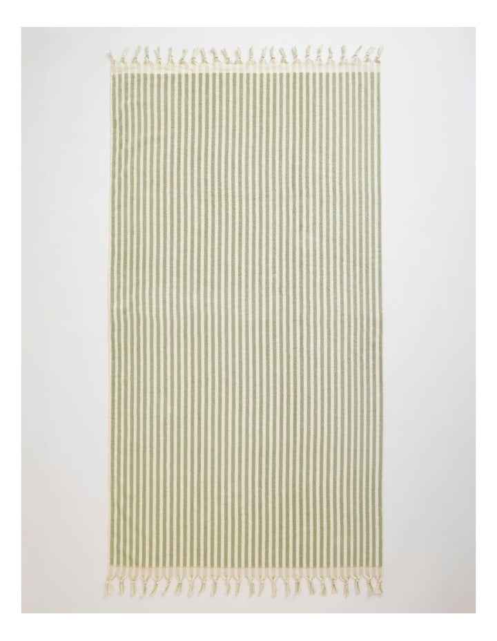 Marco Stripe Beach Towel in Sage