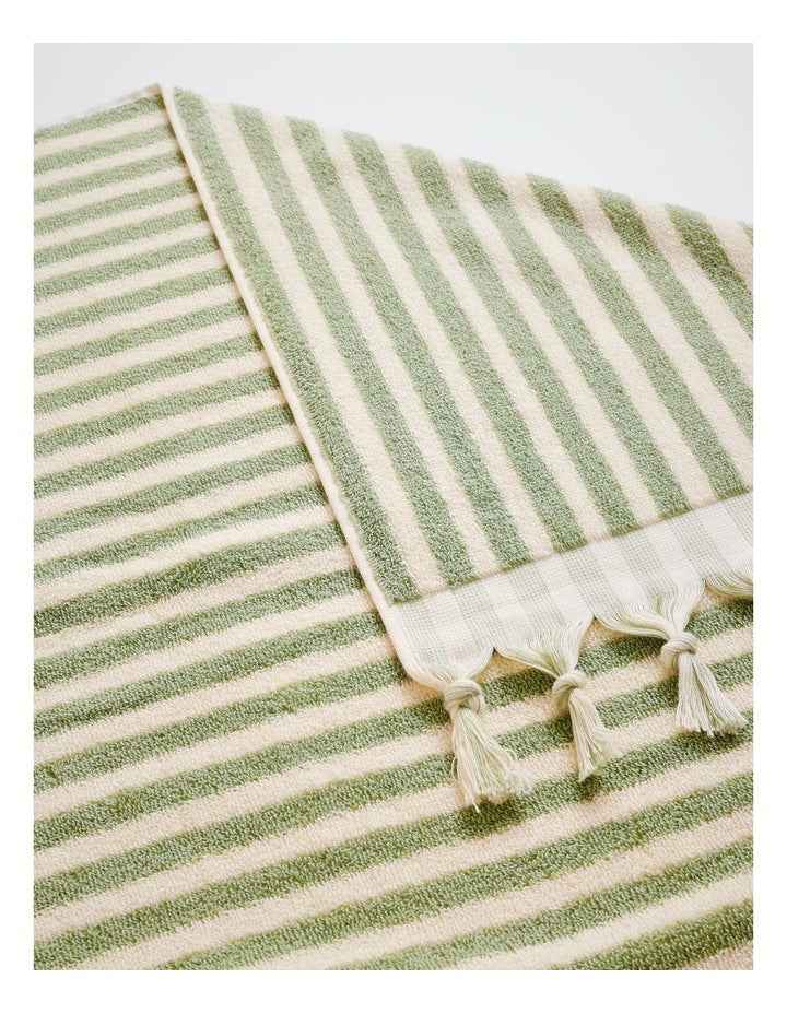 Marco Stripe Beach Towel in Sage