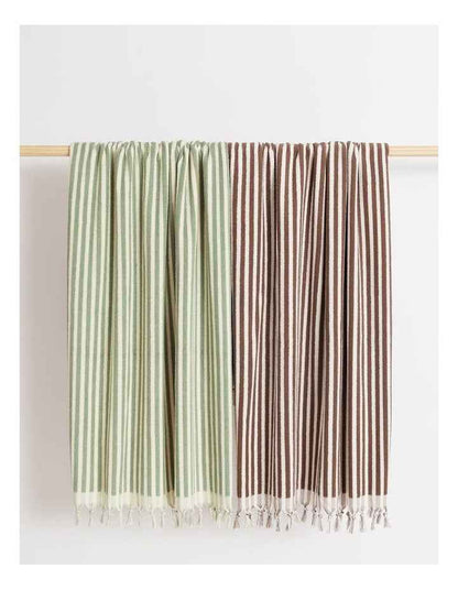 Marco Stripe Beach Towel in Sage