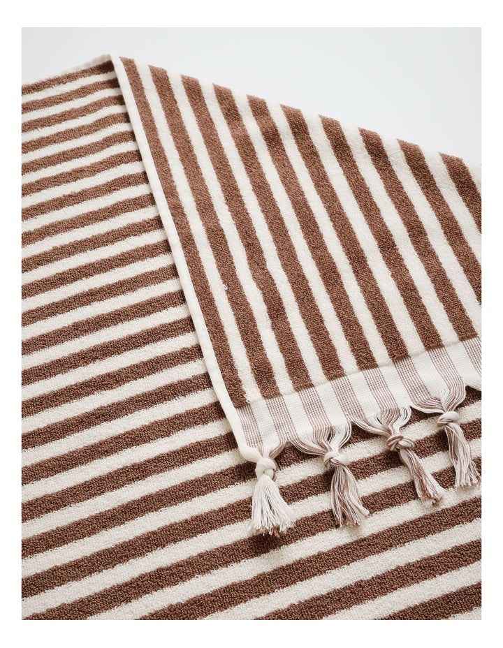 Marco Stripe Beach Towel in Cinnamon
