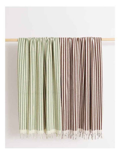 Marco Stripe Beach Towel in Cinnamon