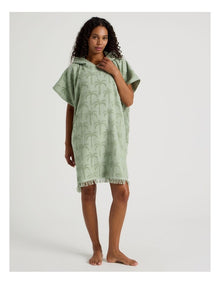 Palm Adult Beach Poncho in Sage