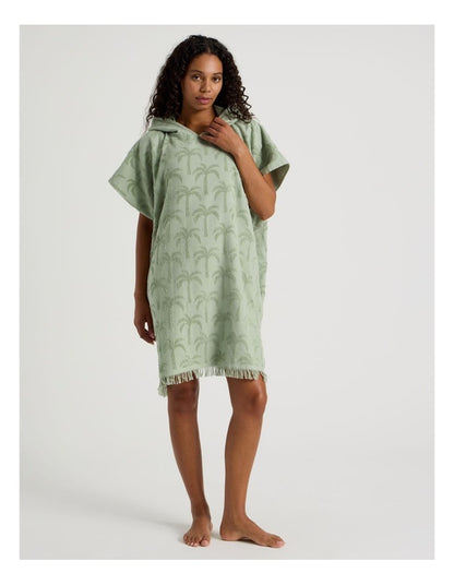 Palm Adult Beach Poncho in Sage