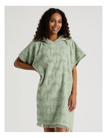 Palm Adult Beach Poncho in Sage