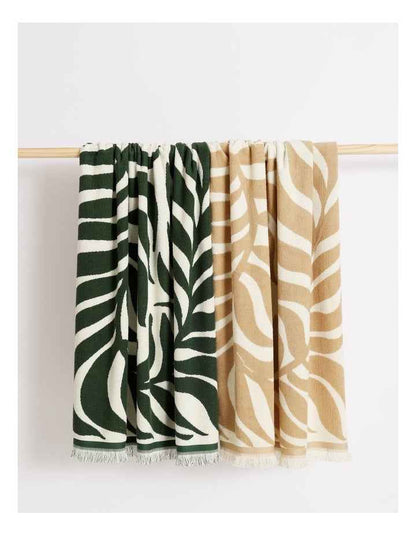 Olive Palm Beach Towel in Green