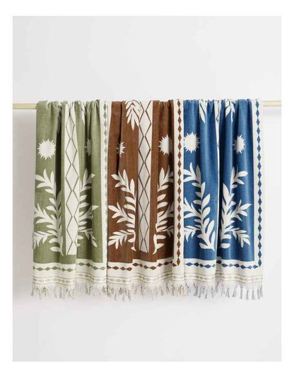 Stamp Palm Beach Towel in Cinnamon