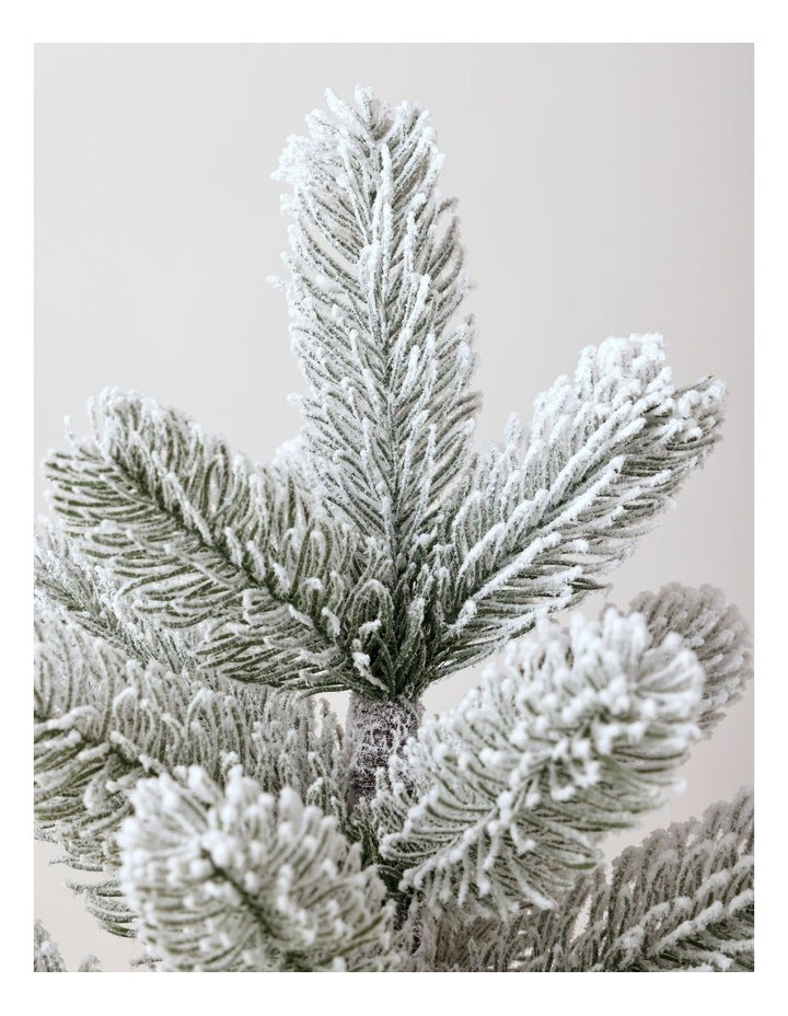 Harvest Christmas Flocked Douglas Fir Tabletop Tree with DIY Ornaments 46cm in Bronze