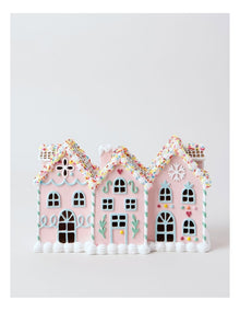 Nostalgia Christmas Resin Gingerbread House withLED 26cm in Multicolour