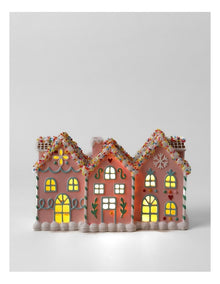 Nostalgia Christmas Resin Gingerbread House withLED 26cm in Multicolour