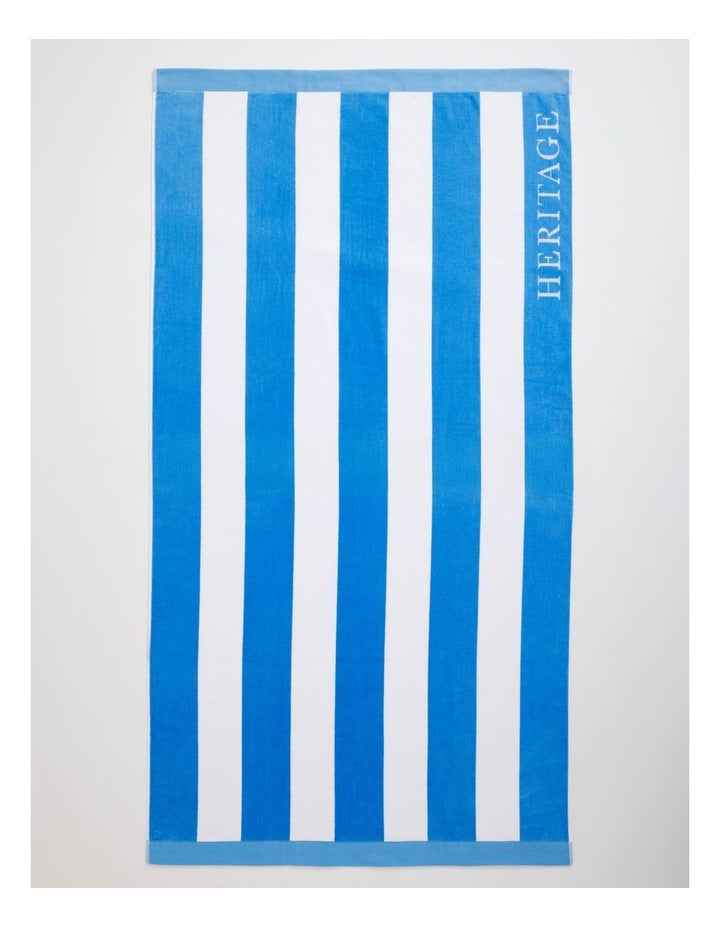 Santorini Resort Stripe Beach Towel in Azure