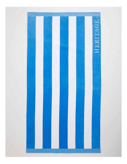 Santorini Resort Stripe Beach Towel in Azure