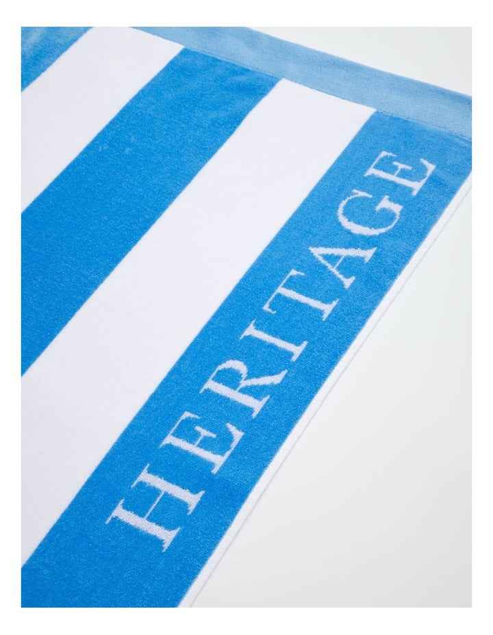 Santorini Resort Stripe Beach Towel in Azure