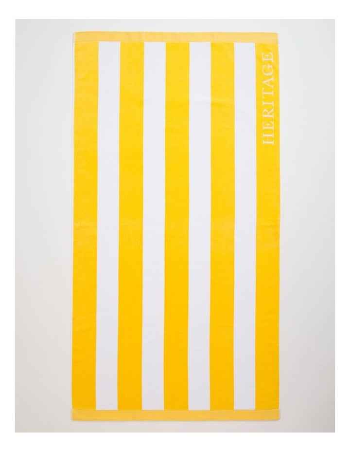 Santorini Resort Stripe Beach Towel in Yellow