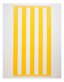 Santorini Resort Stripe Beach Towel in Yellow