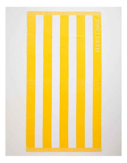 Santorini Resort Stripe Beach Towel in Yellow