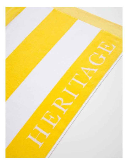 Santorini Resort Stripe Beach Towel in Yellow