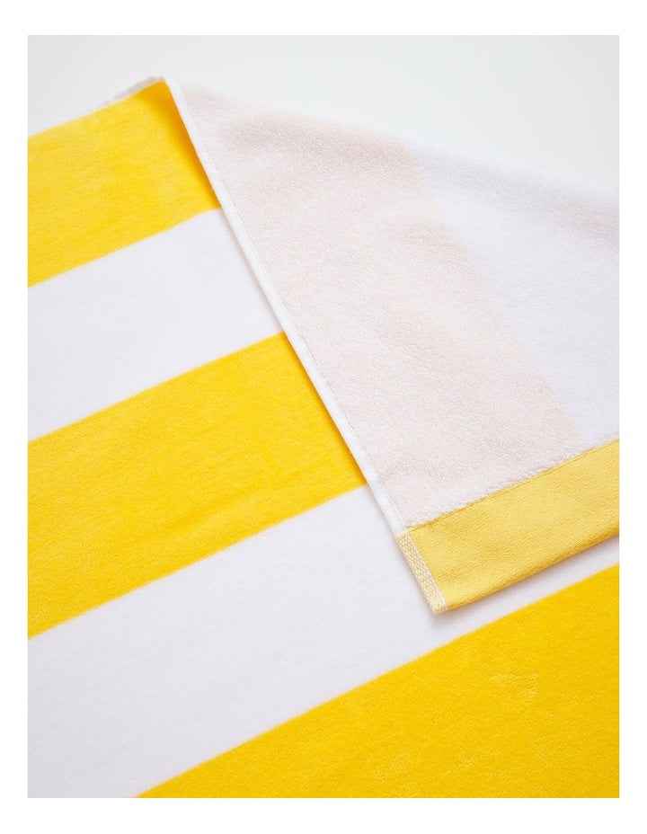 Santorini Resort Stripe Beach Towel in Yellow