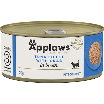 Applaws Tuna Fillet With Crab Wet Cat Food 70g