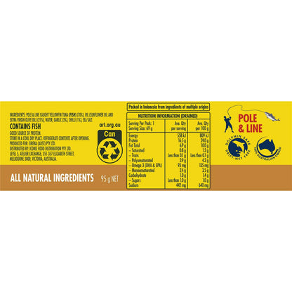 Sirena Tuna Garlic & Chilli In Oil 95g