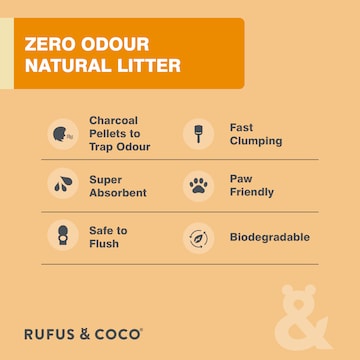 Rufus & Coco Zero Odour Natural Cat Litter 3.7kg