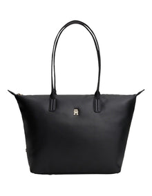 Soft TH Monogram Tote Bag in Black