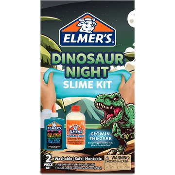Elmer's Dinosaur Night Slime Kit Glow In The Dark each