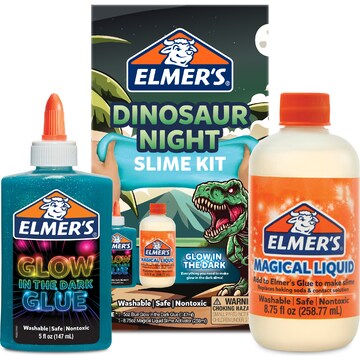 Elmer's Dinosaur Night Slime Kit Glow In The Dark each