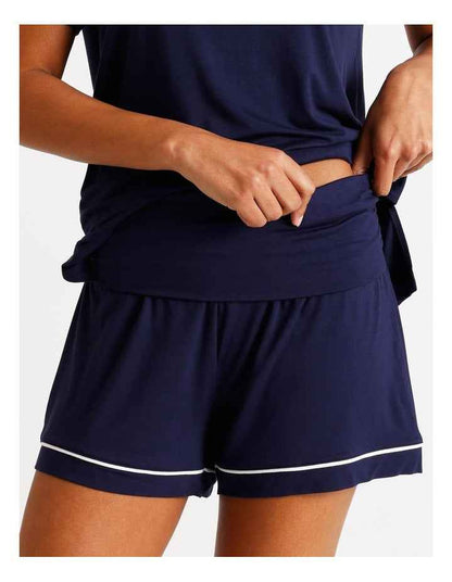 Pure Comfort Rollover Short in Navy