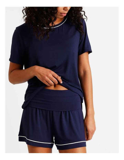 Pure Comfort Rollover Short in Navy